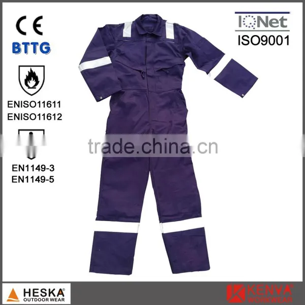 ENISO11612 ENISO1149 FR Men's Safety Fire Fighter Wear Fire Retardant Coverall photo-2