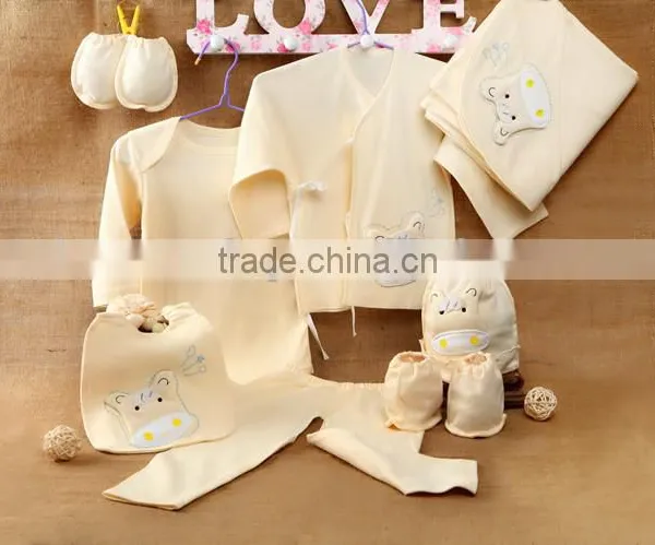 Cute Style Tops and Pants Soft Cotton New Born Baby Gift Set photo-3