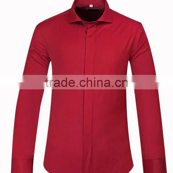 2017 New Style Solid Color Mens Shirt Long Sleeve photo-2