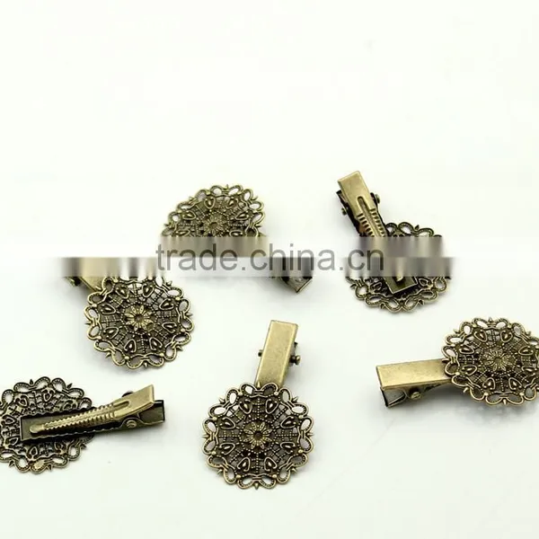 Hottest Flower Antique Bronze Hollow Hair Clips Bobby Pins photo-2