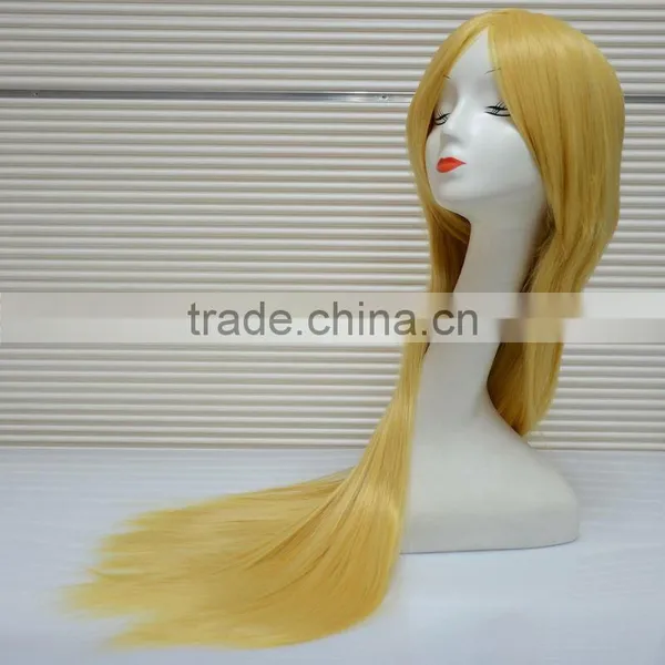 China Wig Supplier High Quality Synthetic Hair Fiber Making Cosplay Wig,Blonde Wig photo-2