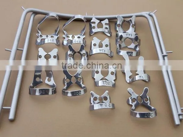 Dental Rubber Dam Kit 16 Pieces Rubber Dam Frames and Rubber Dam Clamps photo-2