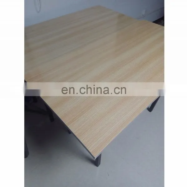 Furniture Wood Top Fashion Design Metal Frame Folding Dining Table
