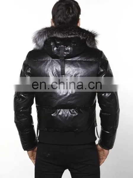 New Arrival Leather Waterproof Down Winter Jacket for Men photo-5