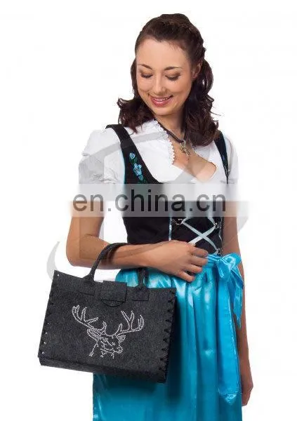2017 Women Custom Cotton Polyester Trachten Long Dirndl Octoberfest Dirndl Austria (Traditional Garme (Oktoberfest Dirndls) photo-2