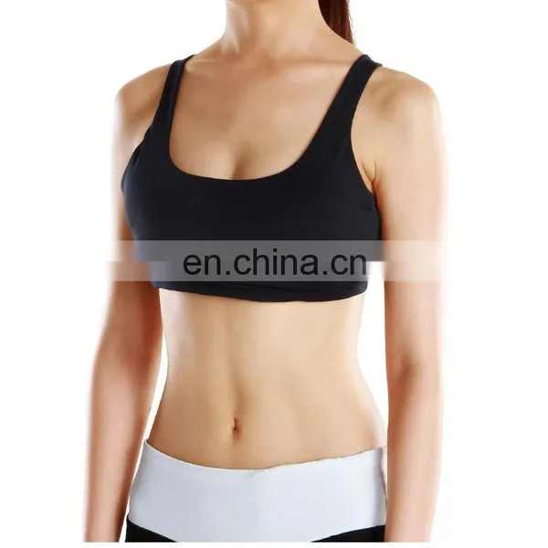 Wholesale Ladies Running Yoga Sport Bras Active Strappy Cross Back Sports Bra#S150040B photo-3