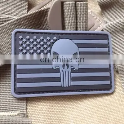 Customized Color Top Quality No Mold Cost USA American Flag Tactical Morale Soft Rubber Custom PVC Patch photo-6