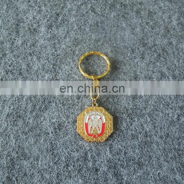 Custom UAE National Falcon Design Metal Keyring