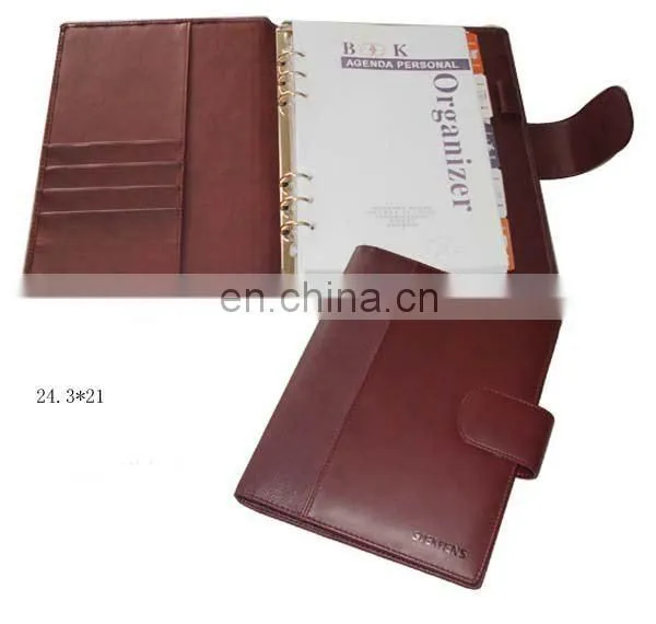 Chinese Manufacture Handmade Leather Office Notebook Folder photo-3
