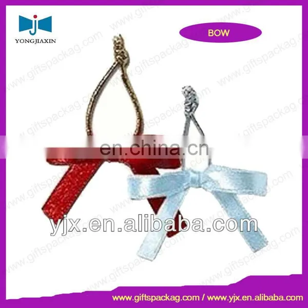 Flat Pre-tied Ribbon Elastic Bow,Satin Stretch Loop