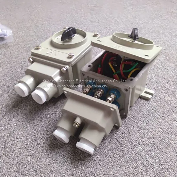 Explosion-proof Transfer Switch 60A/ 3-phase Motor Controlled Starting Switch 380V Aluminum Alloy Housing BHZ51 photo-5
