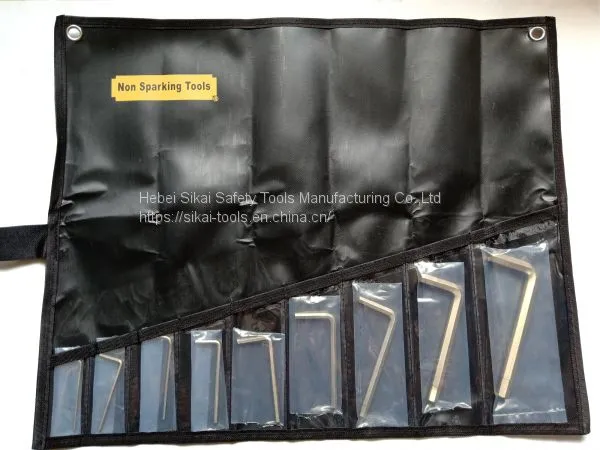 Non Sparking Safety Tools 1/16 Inch to 3/8 Inch L Type Allen Spanner Set