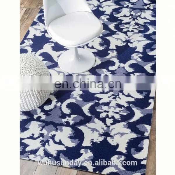 MACHINE KNITTED MICRO FIBER RUG - M526 GREY/NAVY Contemporary MODERN DESIGN photo-2