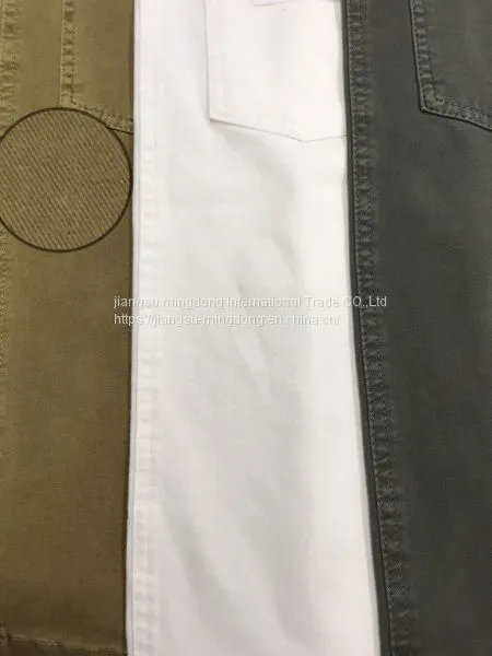 73.8%Cotton 19%Rayon 7.2%Spandex Bi-Stretch Peached Twill Fabric photo-2