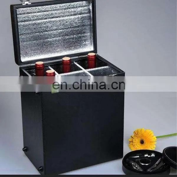 Senior Business White Wine Suitcase,6 Aluminum Wine Bottles Trolley Case/wine Bottle Display Case photo-5