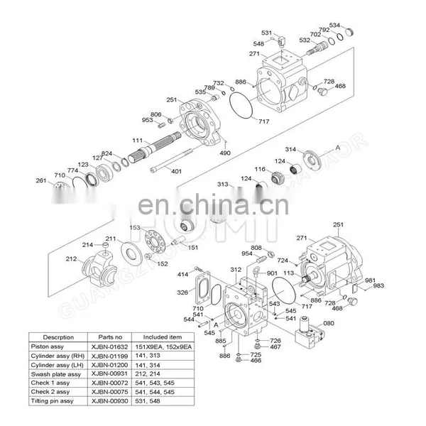 Pum R305 FOMI Main Pump K5V140DTP K5V140 Hydraulic Pump 31Q8-10030 For Excavator ...