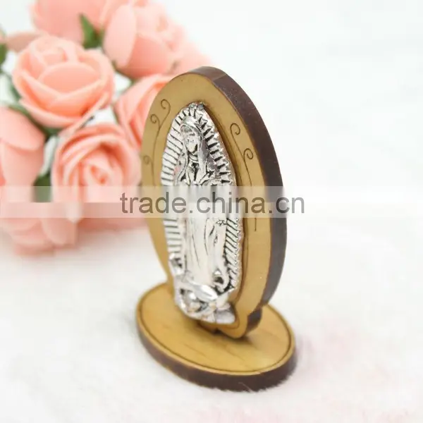 Standing Wooden Guadalupe Virgin photo-2