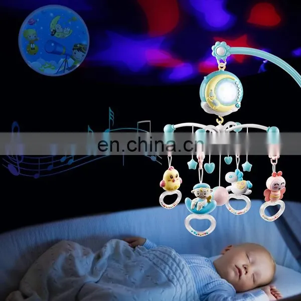 Mini Tudou Bed Bell Baby Music Crib Mobile Toys Musical Projection Box Hanging Rattle Bracket Holder Sleeping Toy Baby Mobile photo-2