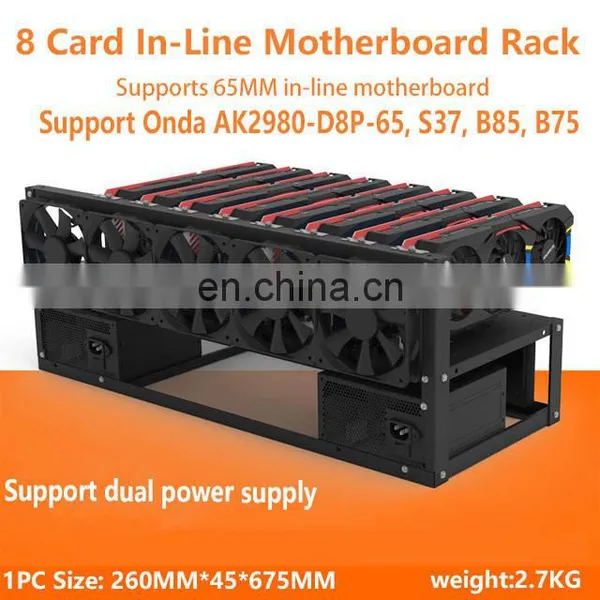 Cheap Factory Price Factory Wholesales 8 Gpu Steel Open Air Shell Case Rig Rack Graphics Card Rig Frame photo-2