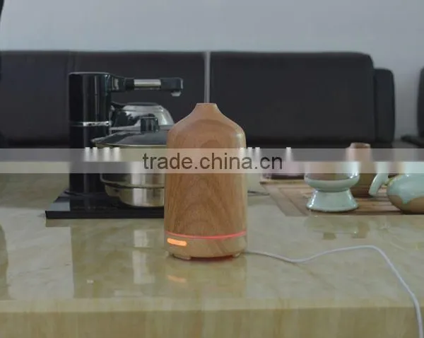 100ml Wood Essential Oil Diffuser LED Light Aroma Diffuser photo-2