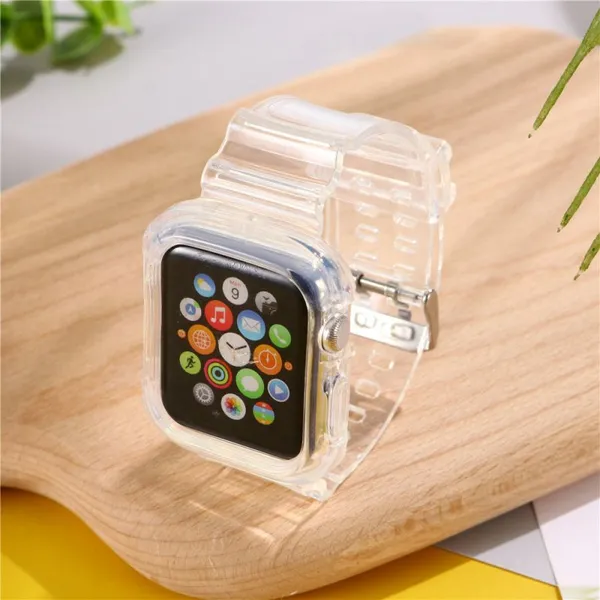Clear Band Case for Apple Watch Series 5 4 3 2 1 Transparent for IWatch Strap 38 40 42 44mm Strap Bands photo-5
