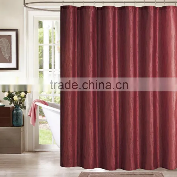 FAUX SILK WITH METALLIC ACCENTS SHOWER CURTAIN WITH 12 ROLLER HOOKS photo-3