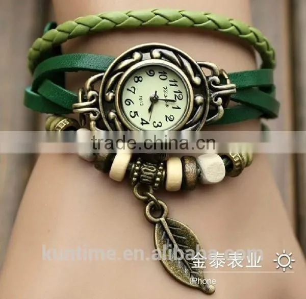 Wholesale Vintage Ladies Watch Leaf Bracelet photo-3