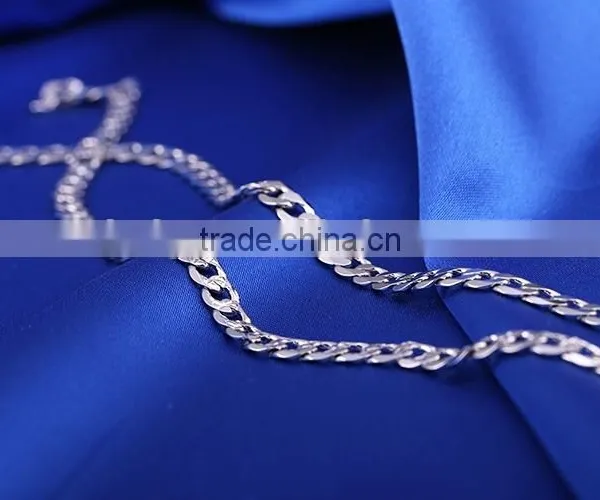 Simple Design Fashion Jewelry Rhodium Plated Cheap Short Chain Necklace photo-5