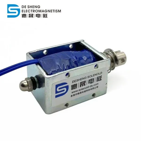Factory Supply DC 24V DS-1040 Push Pull Linear Open Frame Solenoid With 10mm Stroke for Automation Equipment photo-4