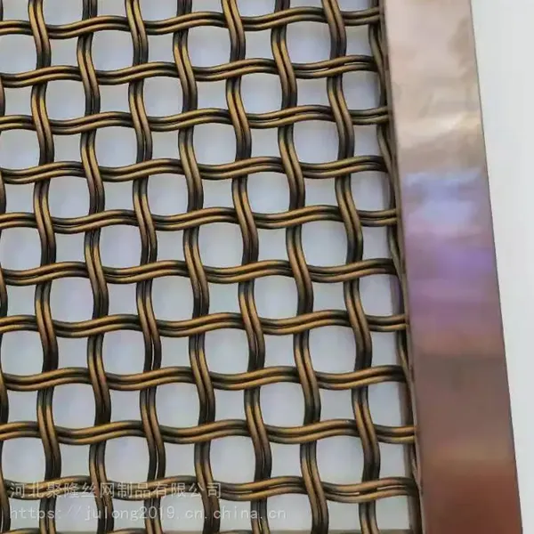 Color-Coated Metal Wire Mesh for Decorative Glass Lamination - Triple Color Options