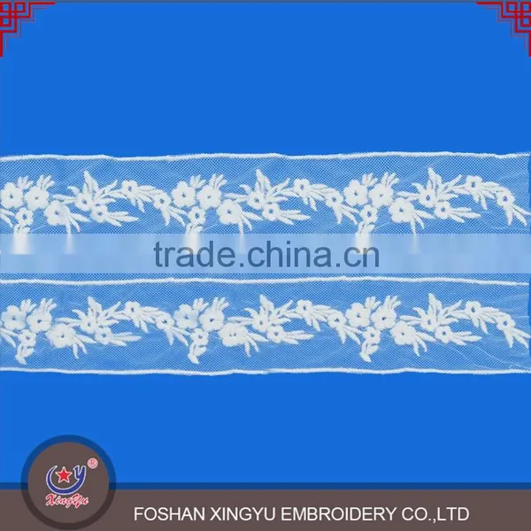 Top Quantity New Product Embroidery Cotton Flower Lace Collar Trims Neckline Applique on Chiffon for Ladies Wear photo-2