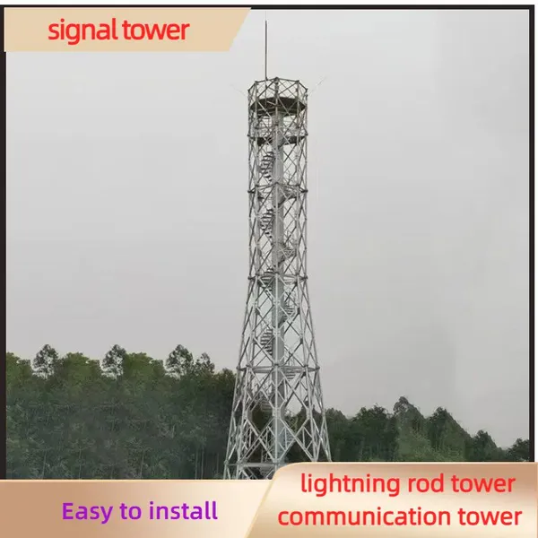 Hot Dip Galvanized Steel Communication Tower, Lattice Structure for 5G/4G Signal Transmission Rural & Urban Telecommunication Sites photo-5
