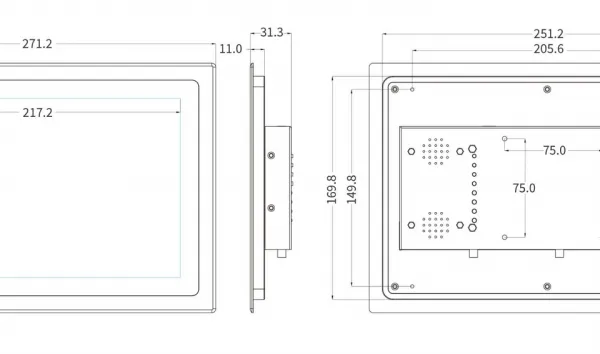 GeniusCore 10.1 Inch RK3568 Android Industrial Panel PC | IPS Touch, RS232/RS485, PoE, 500-1000Nits High Brightness HMI Touch Screen photo-4