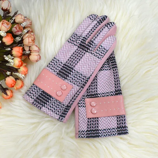 Women Fashion Lamb Suede Gloves Finger Touch Gloves photo-2