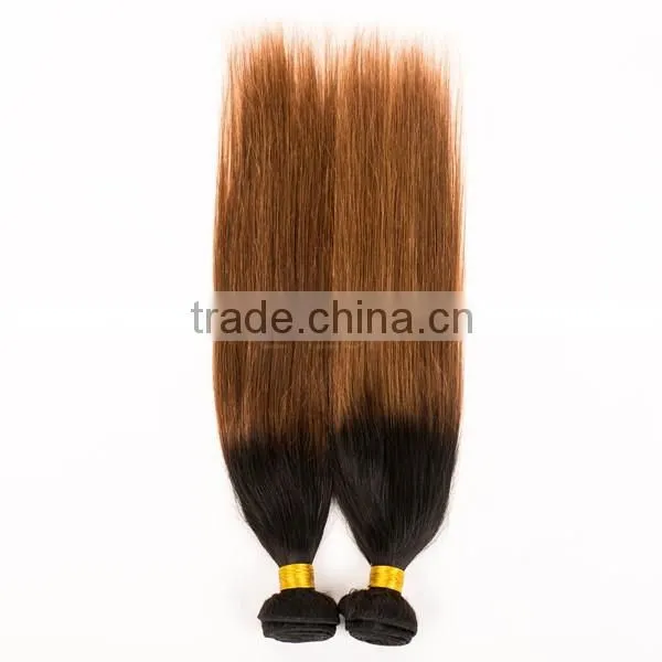 Qingdao Hot Sale Ombre Bundles 100% Remy Human Hair Extension Sew in Human Hair Weave Ombre Hair Brazilian Ombre Weave Hair photo-3
