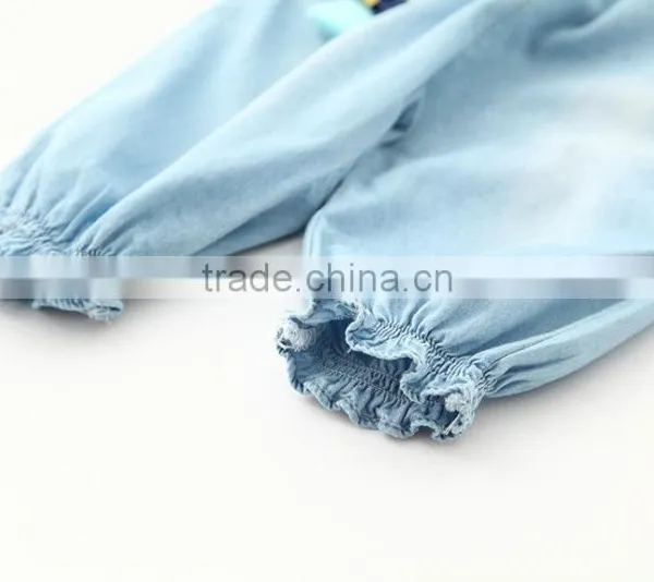 Wholesale Cartoon Cat Baby Girl Clothes 2016 New Summer Girl Light Color Jeans Lovely Little Girl Jeans photo-2
