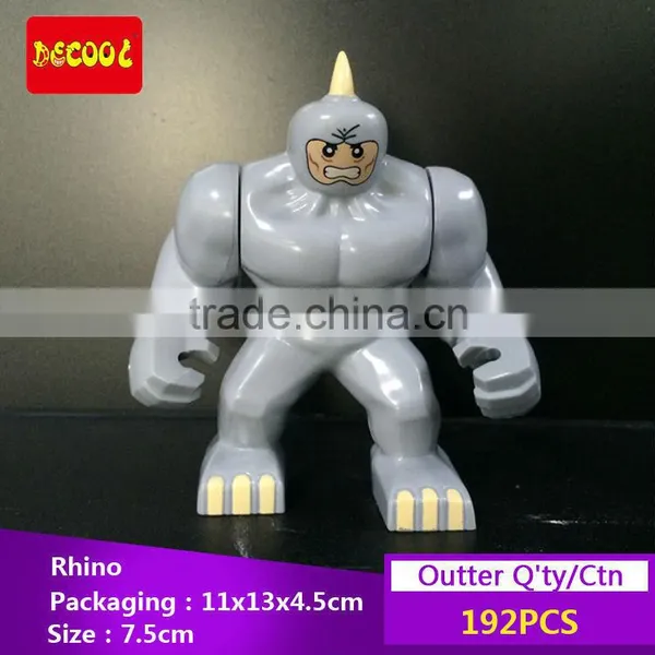 Decool Bricks 0190 SuperHero 7.5cm Rhino Minifigure Building Bricks Blocks Toys