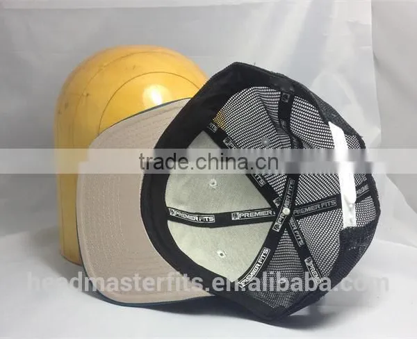 Wholesale Custom Blank Plain 3D Embroidery Flat Brim Trucker Cap Mesh Cap photo-3