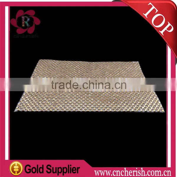 2016 Top Fashion Hot Fix Rhinestone Mesh Trimming 24 x 40cm for Decoration and Garment photo-2