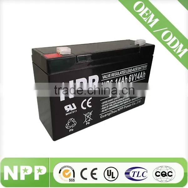 6V14AH Small 6 Volt Rechargeable Vrla Battery photo-2