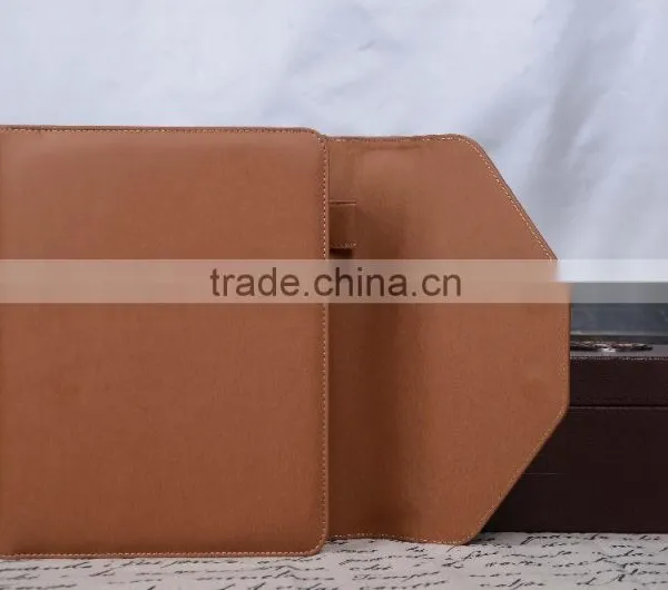 Wholesale High Quality Multifunction Business Custom Leather Trifold Power Bank Notebook photo-3
