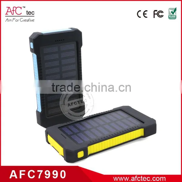 High Quality Ourdoor Water Resistance Wholesale 8000mAh Best Mobile Solar Cellphone Charger photo-5