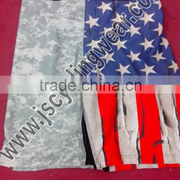 American Flag MMA Fight Shorts
