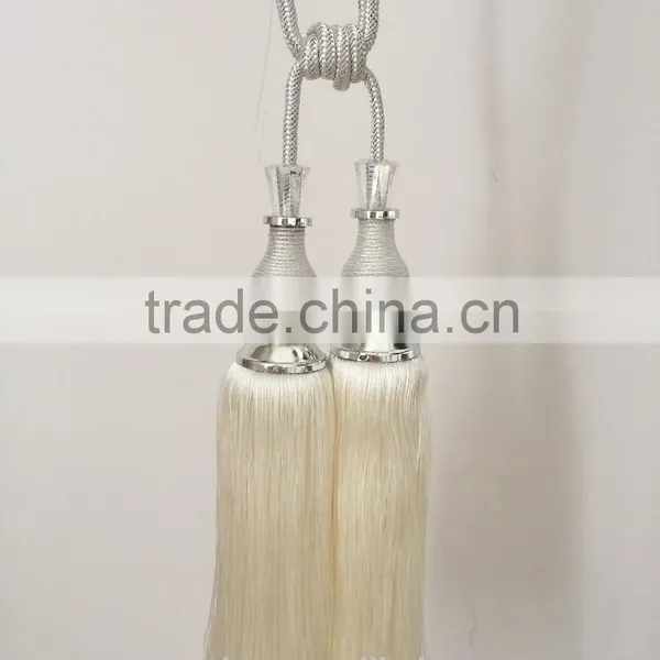 Curtain Accessories Wholesale Tassels Polyester Material Curtain Tiebacks With Crystal Bead