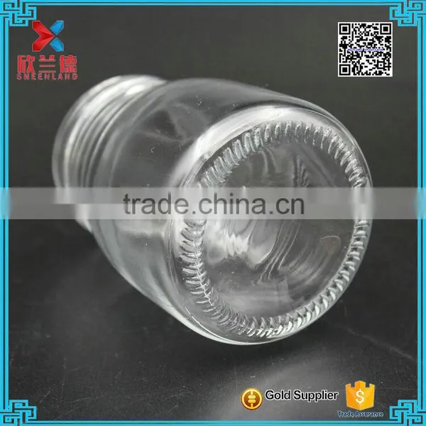 100ml Clear Cheap Empty Pudding Glass Milk Bottle With Black Cap photo-5