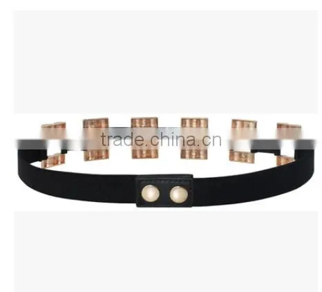 Ladies Fashion Golden Alloy Elastic Belts photo-3