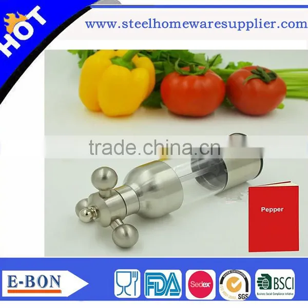 Hot Sale Metal Stainless Steel Button Salt and Pepper Mill for Five-star Hotel photo-2