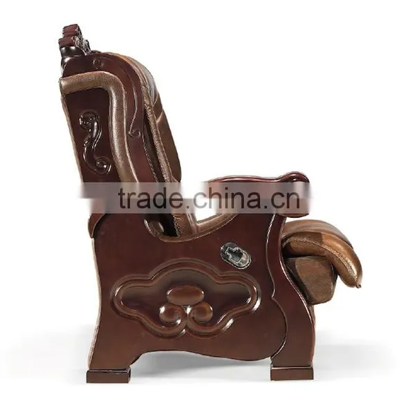 Leather Folding Armrest Luxury Wooden Executive Office Chair GZH-SJ2003H photo-2