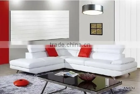 Modern100% First Layout Cow Leather Sofa 3m White High Quality Sofa Sets AL112 Quality Choice