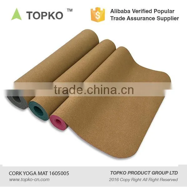TOPKO New Generation TPE Cork Yoga Mat Natural Cork Mat photo-6